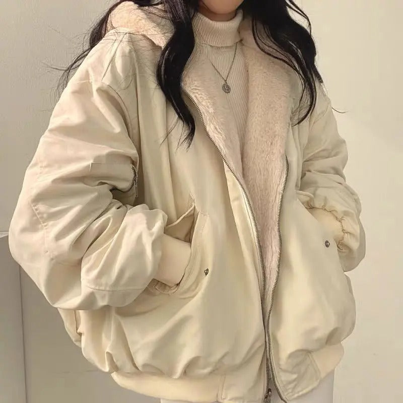 Comdlatable double-warstwa jacket winter in Korean style