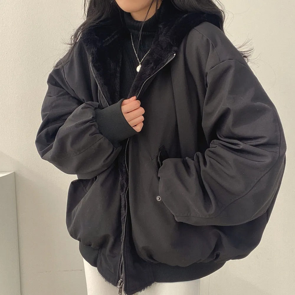 Comdlatable double-warstwa jacket winter in Korean style